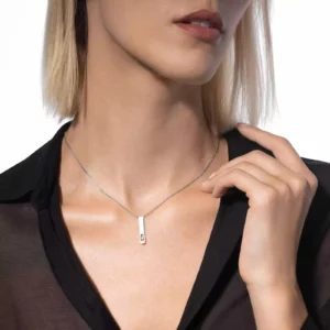 Collier Or Blanc Diamant